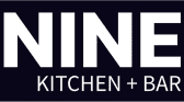 Here's an alt tag for the image: Nine Kitchen + Bar logo